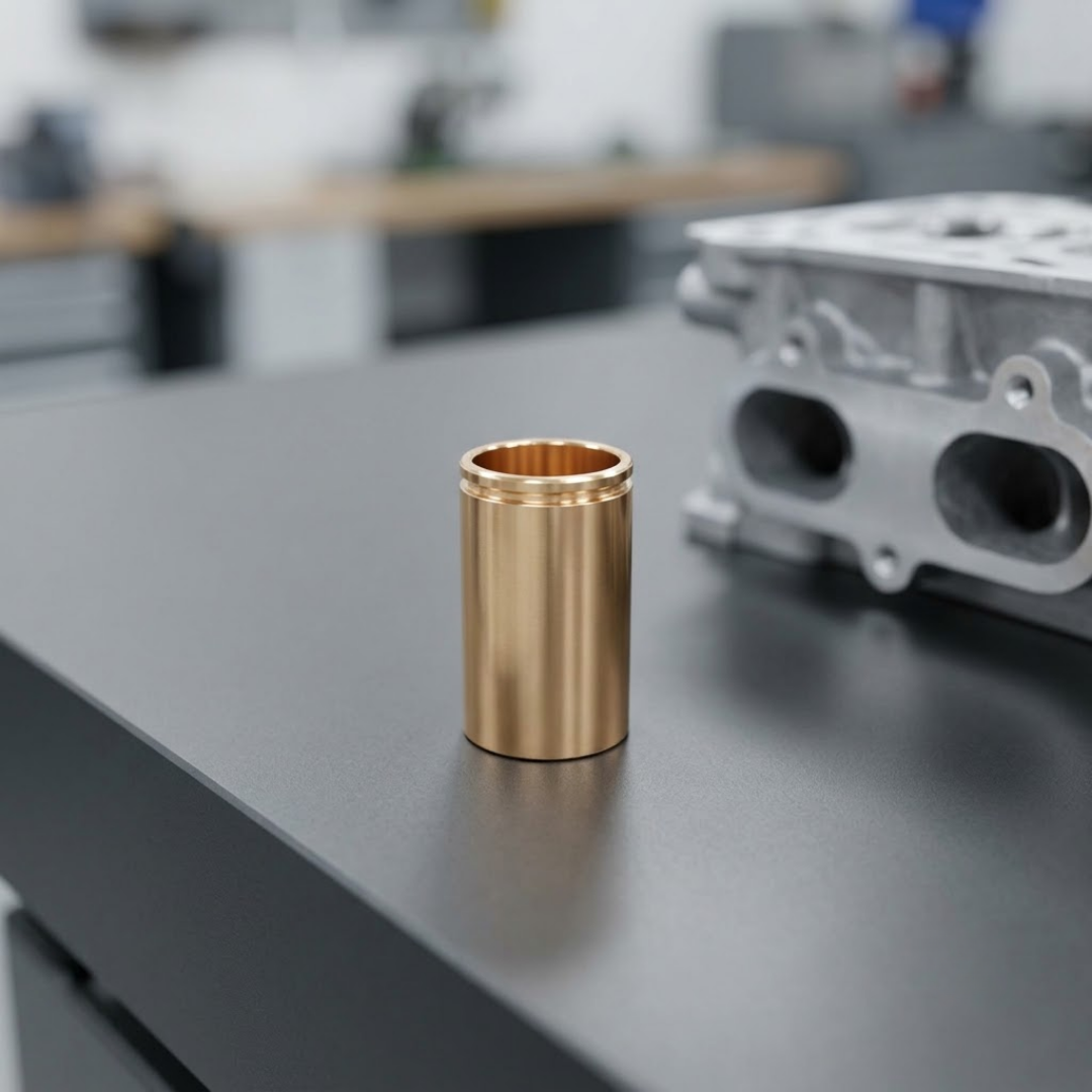 High-quality bronze thin-wall valve guide liner insert.