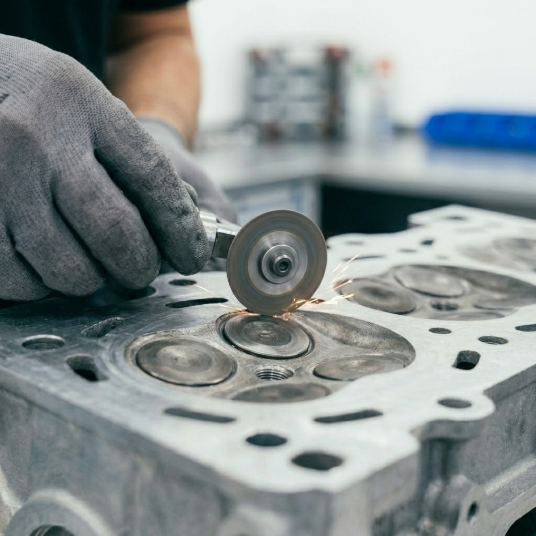 finalizing close up of valve seat